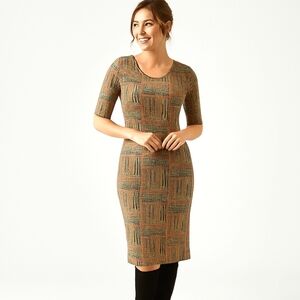 LuLaRoe Julia Dress XL Geometric Print Midi